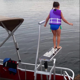 Lillipad Diving Board Pack - Includes Board, Surface Mount, and Upgraded SEADEK Foam Surface (Silver Anodized/Dark Grey)