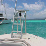 Lillipad Diving Board Pack - Includes Board, Surface Mount, and Upgraded SEADEK Foam Surface (Silver Anodized/Storm Grey)