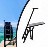 Lillipad Diving Board Pack - Includes Board, Surface Mount, and Upgraded SEADEK Foam Surface (NEW Black Powdercoat/Storm Gray)