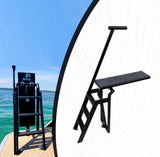 Lillipad Diving Board Pack - Includes Board, Surface Mount, and Upgraded SEADEK Foam Surface (NEW Black Powdercoat/Dark Gray)