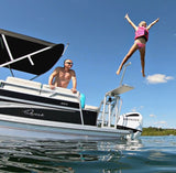 Lillipad Diving Board Pack - Includes Board, Surface Mount, and Upgraded SEADEK Foam Surface (NEW Black Powdercoat/Storm Gray)