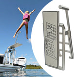 Lillipad Diving Board Pack - Includes Board, Surface Mount, and Upgraded SEADEK Foam Surface (Silver Anodized/Cool Grey)