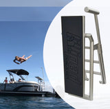 Lillipad Diving Board Pack - Includes Board, Surface Mount, and Upgraded SEADEK Foam Surface (Silver Anodized/Dark Grey)