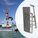 Lillipad Diving Board Pack - Includes Board, Surface Mount, and Upgraded SEADEK Foam Surface (Silver Anodized/Storm Grey)