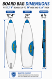 Lahui Kai Stand Up Paddle Board SUP Touring Bag – 12’ or 14’ Bag - Cover, Carrying Case, Storage – Extra Thick Padding, Shoulder Strap, Handle, Coffin Style Bag
