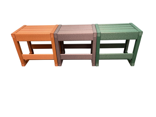 (2 Pack) Durawood Bench Stool for Tennis Courts, Locker Rooms, Parks, Marina, Patio, Commercial Use