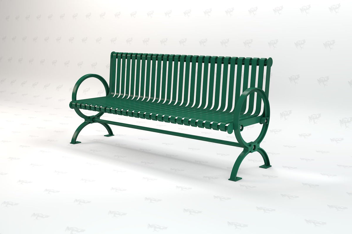 Frog Furnishings Outdoor Bench with Anti-Rust Steel Metal Frame | Pati ...