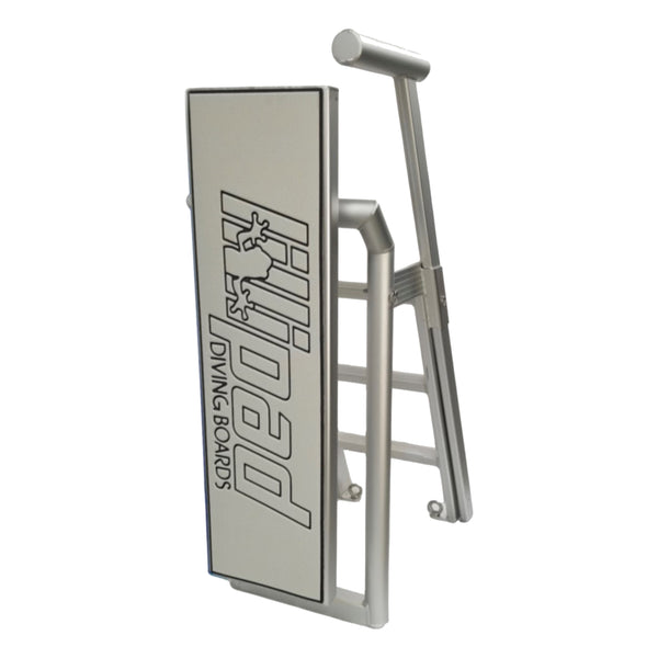 Lillipad Diving Board Pack - Includes Board, Surface Mount, and Upgraded SEADEK Foam Surface (Silver Anodized/Cool Grey)