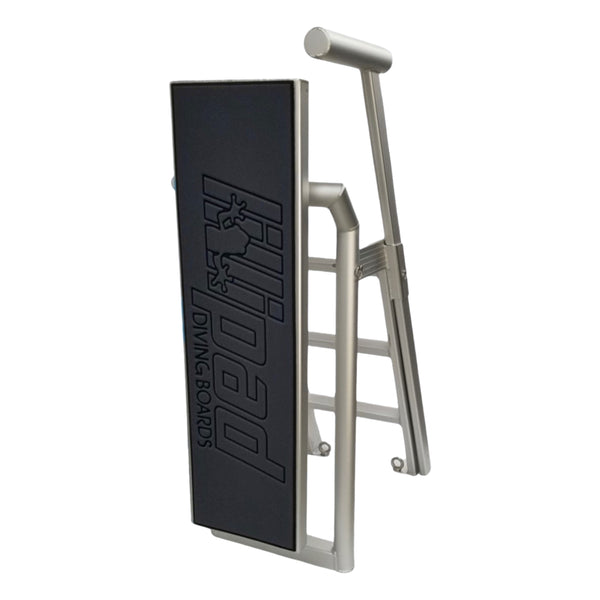 Lillipad Diving Board Pack - Includes Board, Surface Mount, and Upgraded SEADEK Foam Surface (Silver Anodized/Dark Grey)